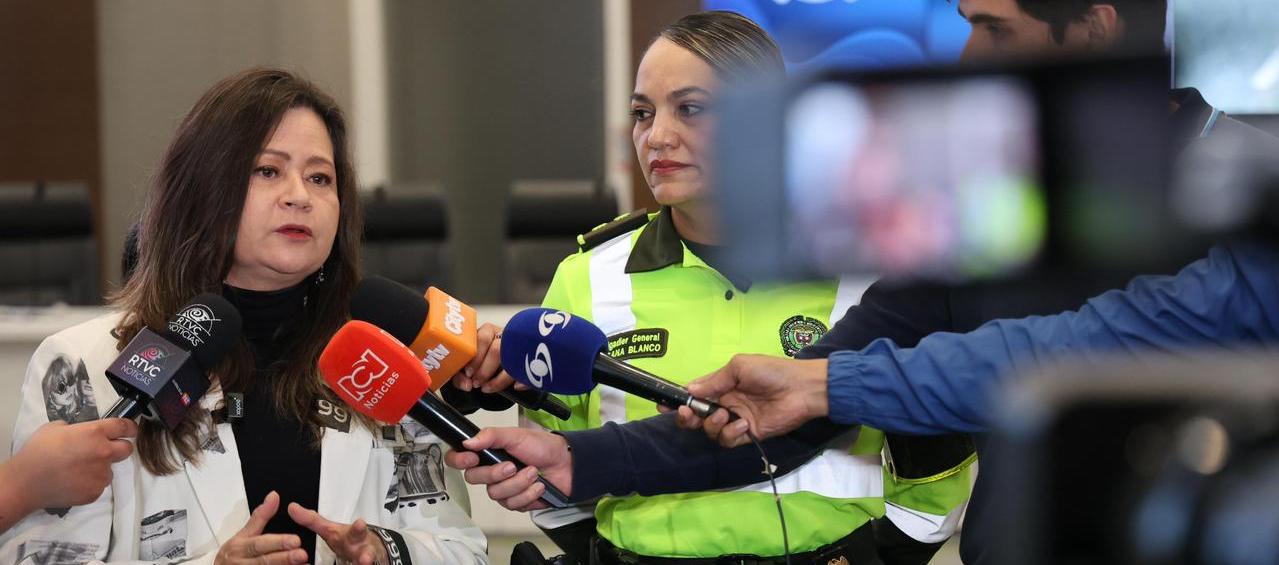 María Fernanda Rojas, ministra de Transporte, entrega el balance de movilidad. 