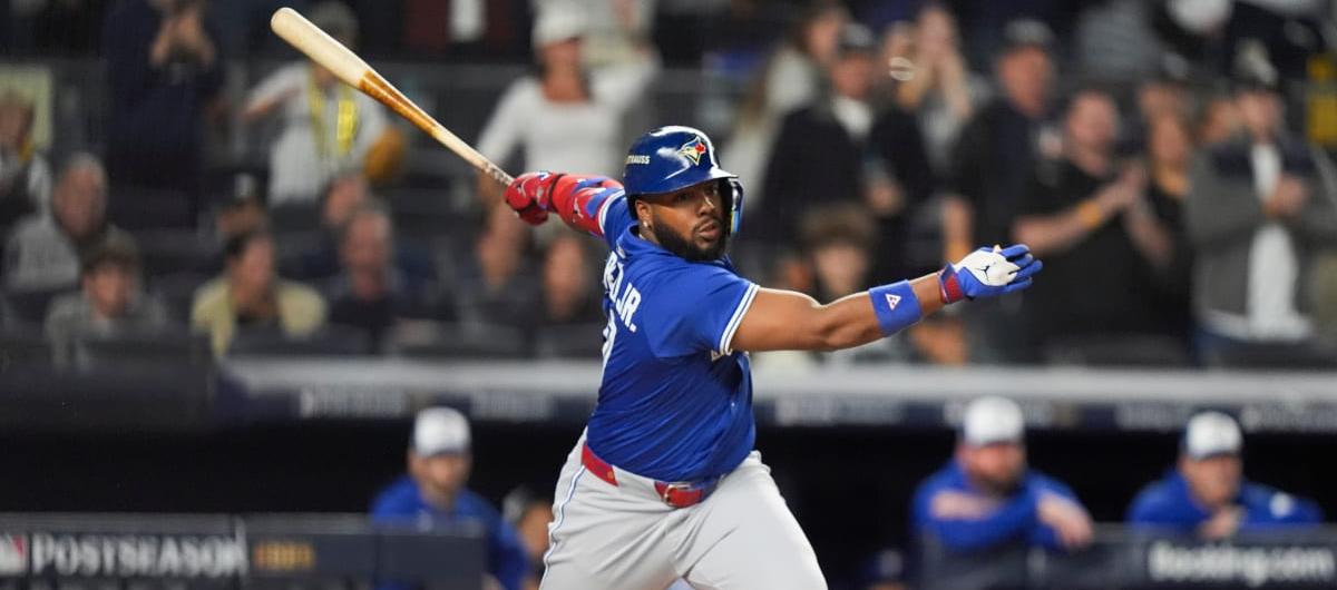 Vladmiri Guerrero Jr. tuvo una gran producción ofensiva en la serie contra los Yanquis. 