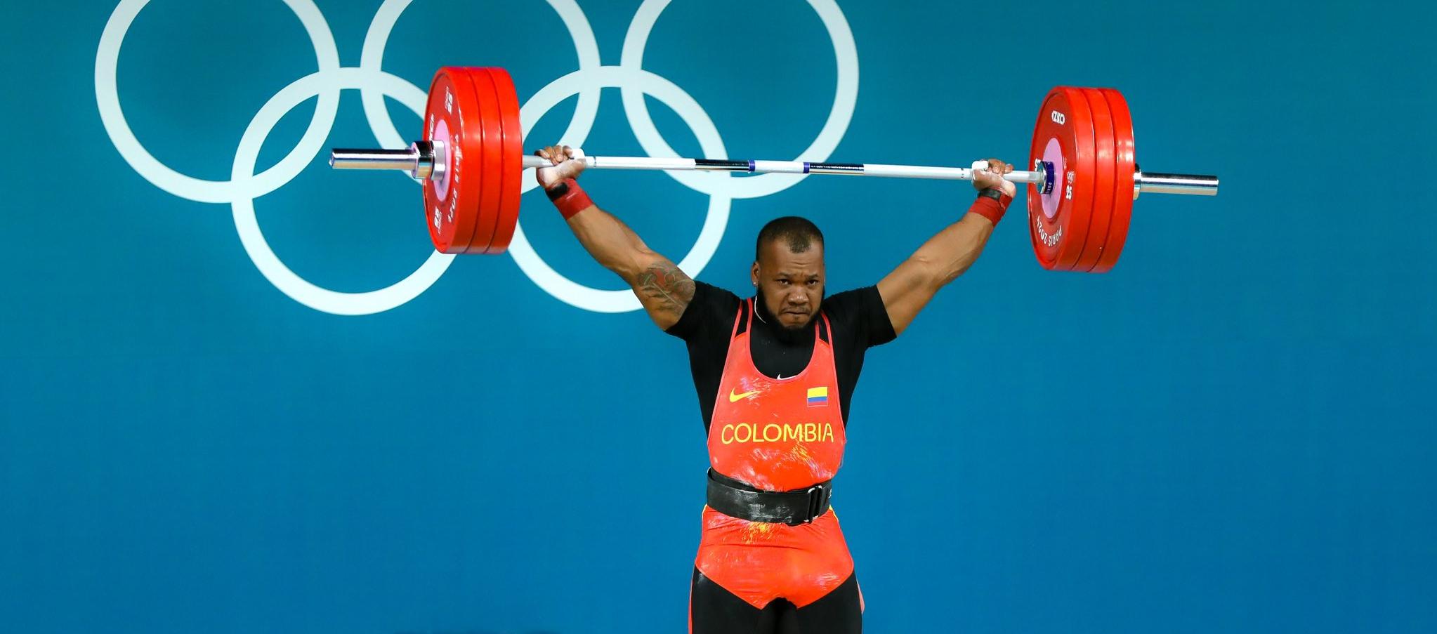 El pesista colombiano Yeison López, medalla de oro en el Mundial de Forde (Noruega).