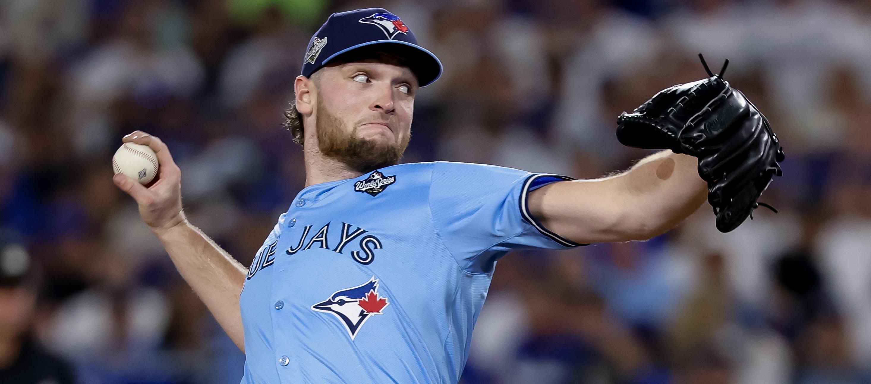 Trey Yesavage lanzó siete entradas completas por los Azulejos.