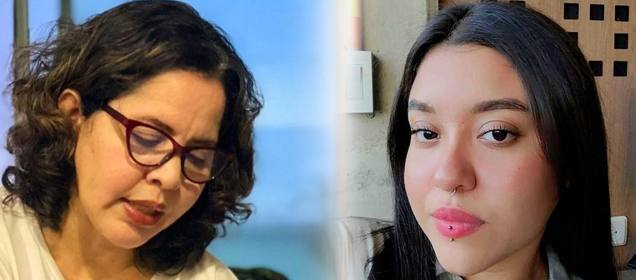 Poetas Luz Elena Arroyo y  Daniela Castro. 