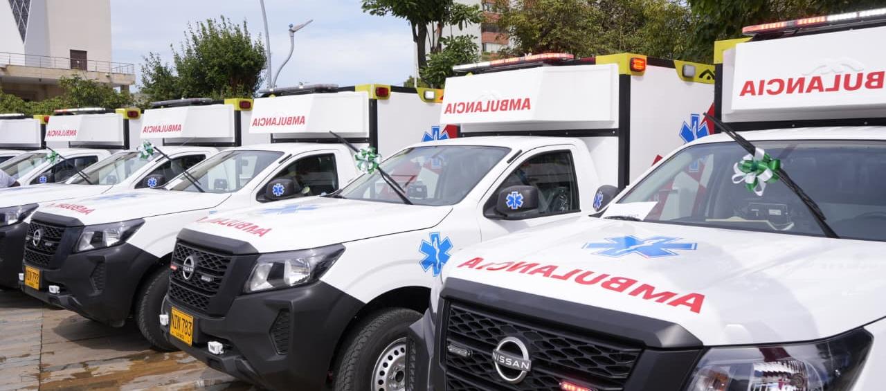 Ambulancias entregada a la Gobernación del Atlántico.