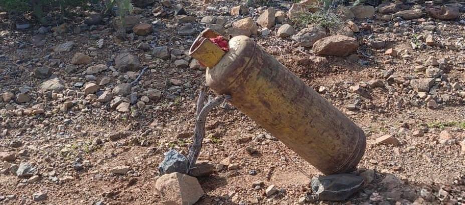 Uno de los artefactos explosivos hallados. 