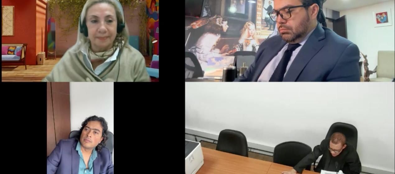 Aspecto de la audiencia preparatoria contra Nicolás Petro este jueves. 