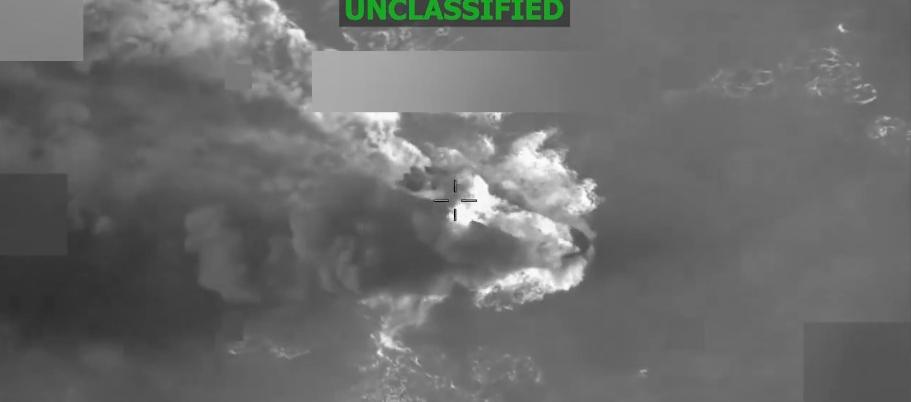 Momento del ataque en el Mar Caribe. 