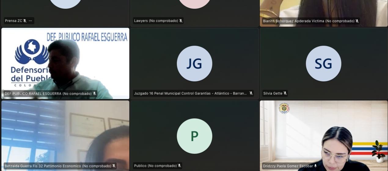 Aspecto de la audiencia de formulación de imputación contra miembros del Consejo Directivo 2013 de Uniautónoma.