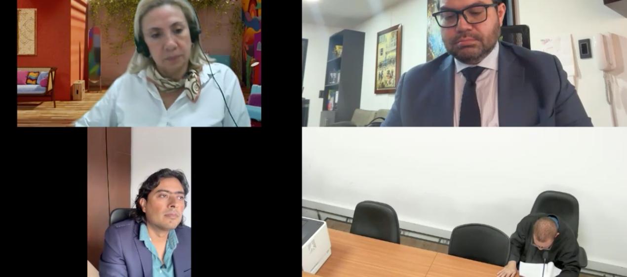 Aspecto de la audiencia de este jueves contra Nicolás Petro. 