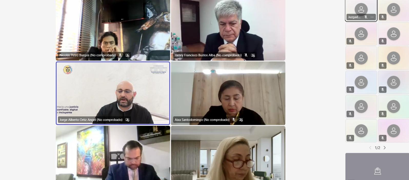 Audiencia de Nicolás Petro. 