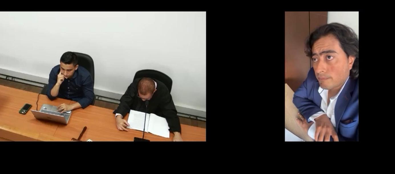 Nicolás Petro Burgos durante la audiencia de este miércoles.