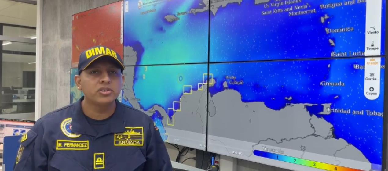 Teniente Miguel Fernández, responsable de Oceanografía y Meteorología del CIOH Caribe.