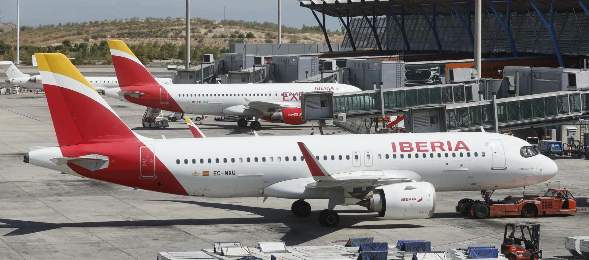 Aviones de Iberia, aerolínea europea.