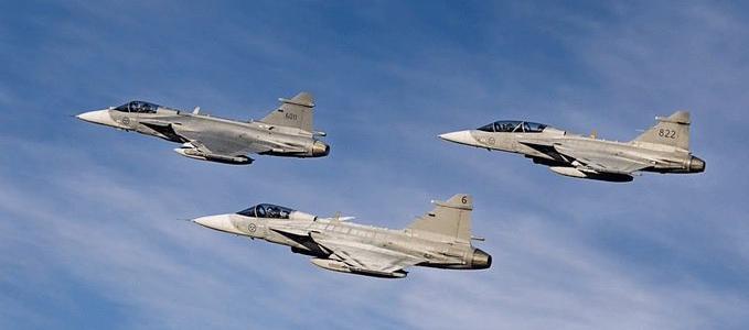 Aviones Caza Gripen. 