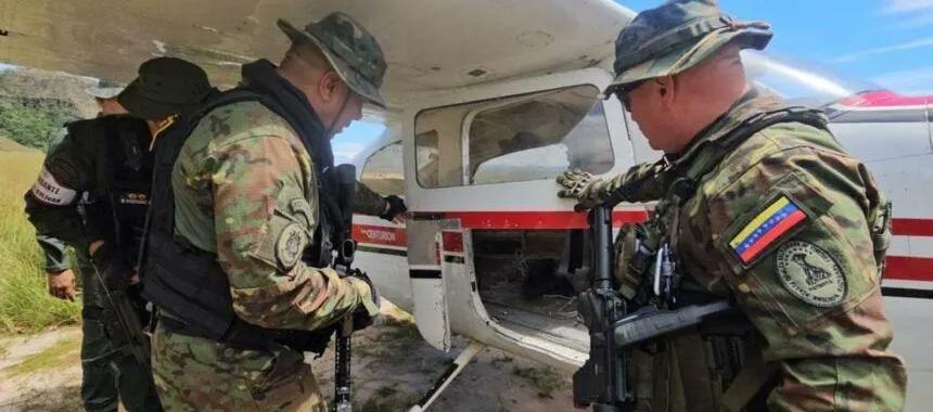 Avioneta en la que iban los capturados