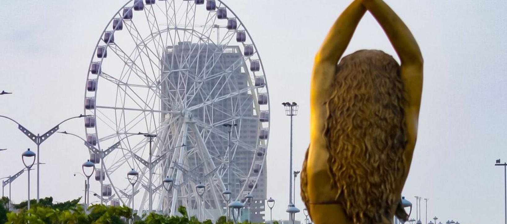 Las cabinas instaladas en la Luna del Río. 