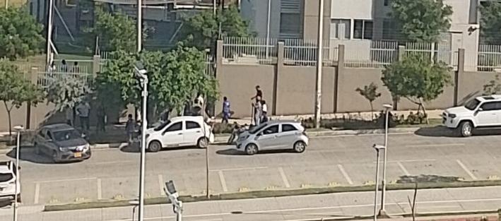 Lugar del ataque a bala. 