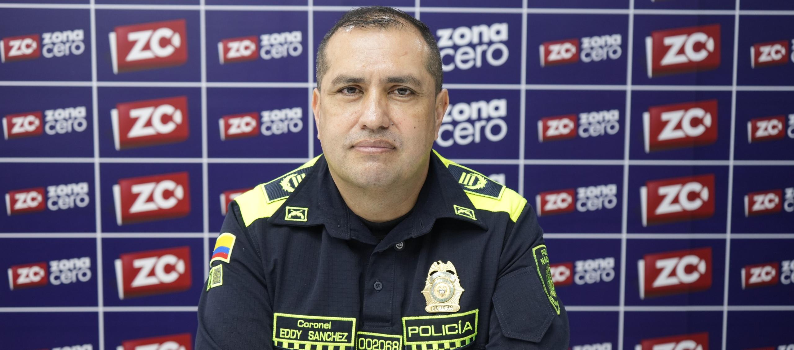 Coronel Eddy Sánchez Sandoval, comandante de la Policía de Atlántico. 