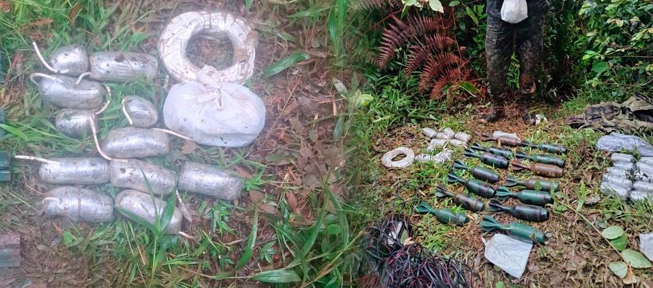 Explosivos incautados. 