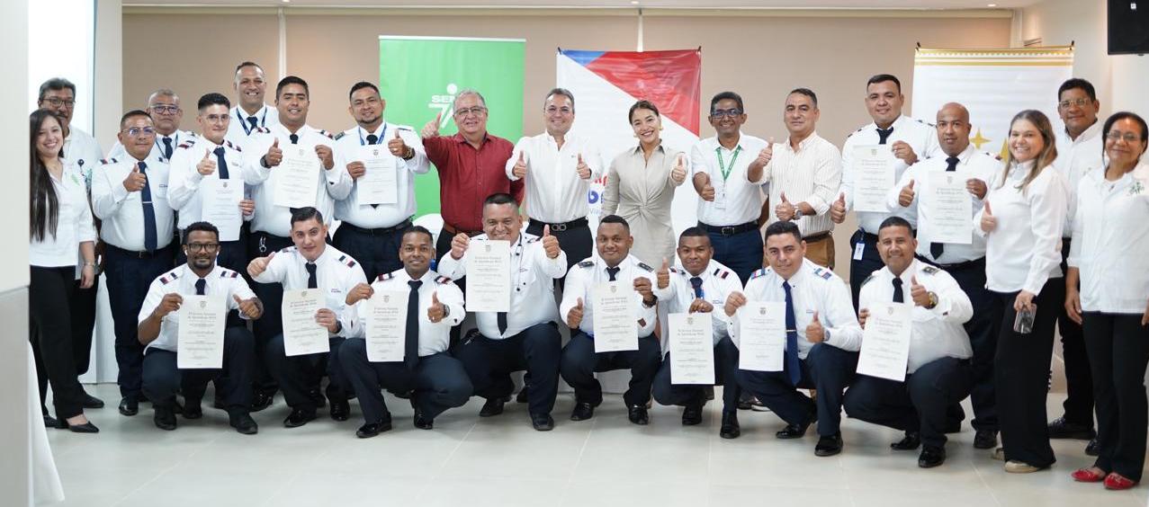 Grupo de conductores de Brasilia certificados.