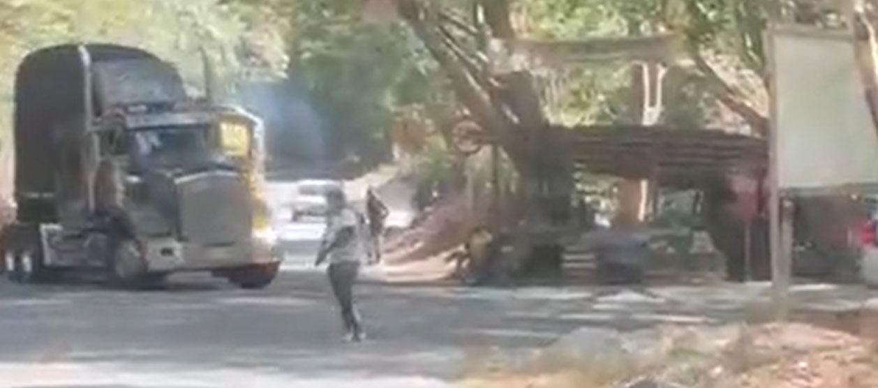 Retén ilegal en la vía Panamericana