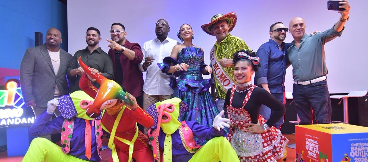 Integrantes del Grupo Niche, Reyes del Carnaval 2026 y Chelito De Castro.