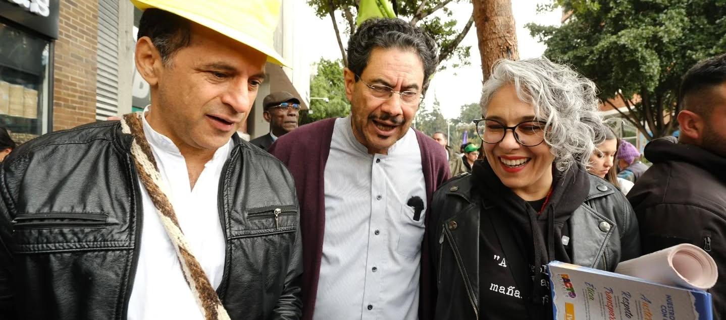 Iván Cepeda y María José Pizarro (derecha).