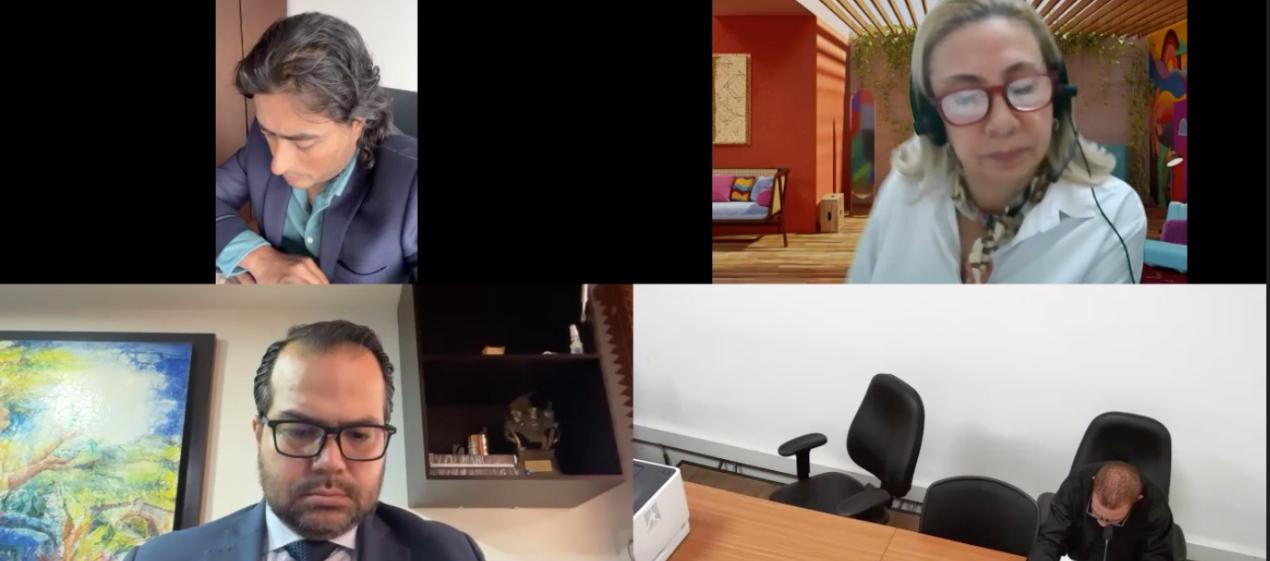 Aspecto de la audiencia contra Nicolás Petro este jueves. 