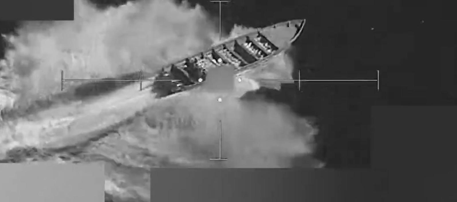 La lancha atacada este domingo.