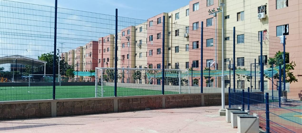 La masacre en Villas de la Cordialidad ocurrió en esta cancha en la noche del miércoles. 