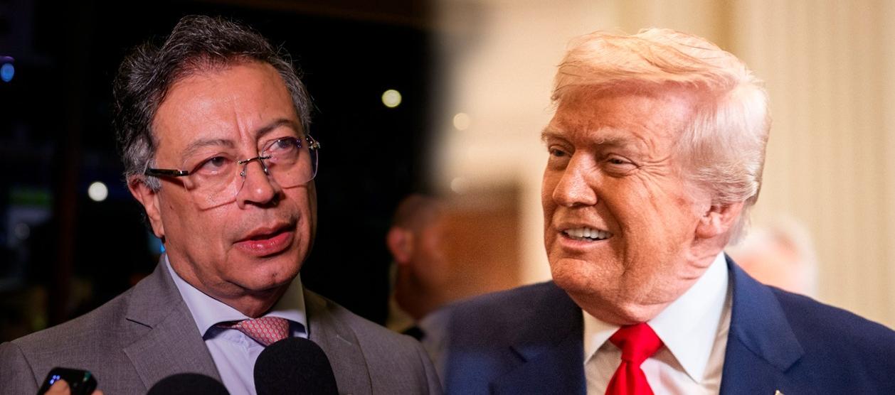 Gustavo Petro y Donald Trump.