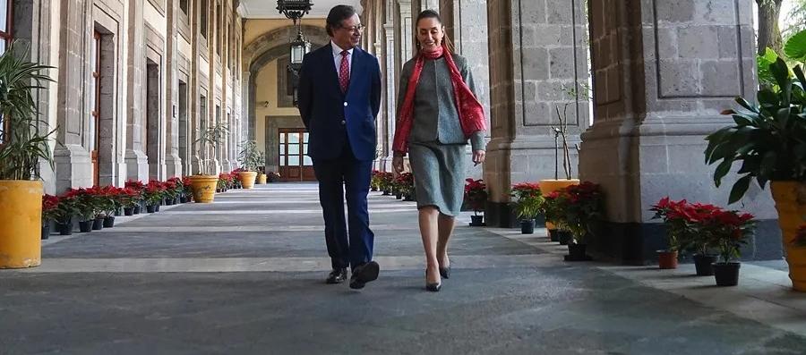 Gustavo Petro y Claudia Sheinbaum. 