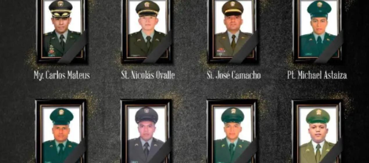 Los policías muertos en el ataque al helicóptero.