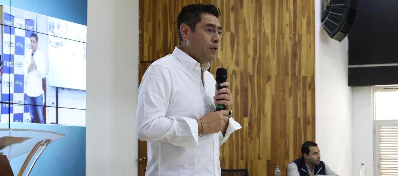 El presidente del CNE, Cristian Quiroz.