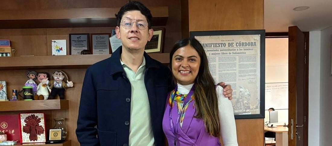 Ministro Daniel Rojas y María José Benjumea, inspectora In situ de Uniatlántico.