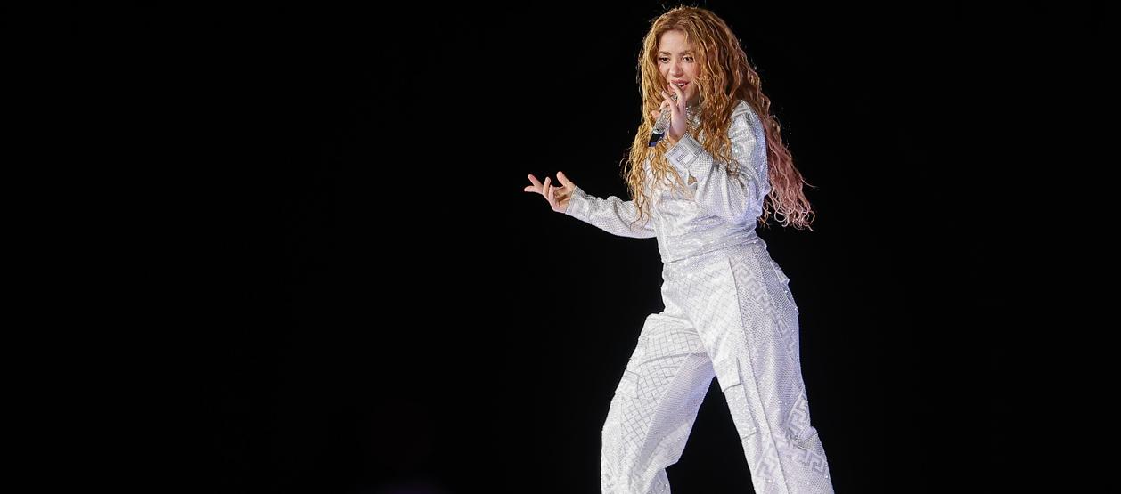 Shakira durante su concierto en Quito.