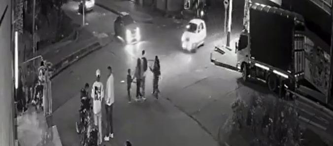 Momento del accidente.