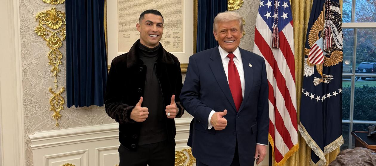 Cristiano Ronaldo y Donald Trump. 