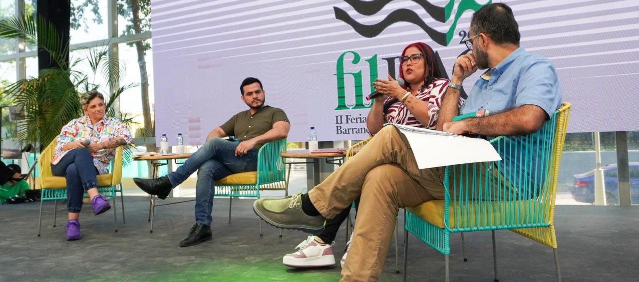 Camila Chaín Londoño, Duván Bolívar, María Angélica Serje y Wilson Castañeda, director de Caribe Afirmativo.