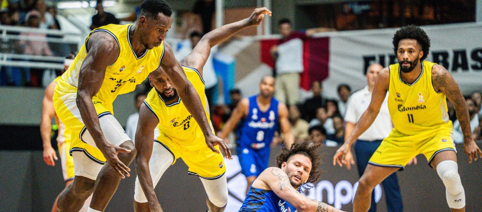 Acción del partido entre Colombia y Venezuela, el jueves en Cali. 