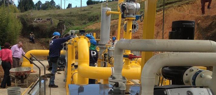 Infraestructura para el transporte de gas. 