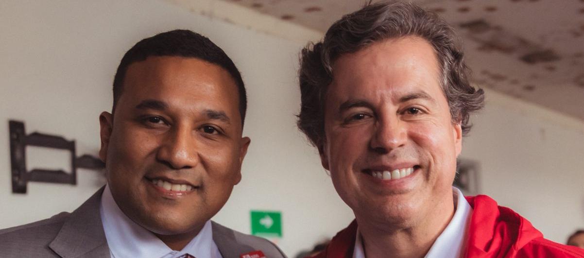 Óscar David Galán con Juan Manuel Galán, director del Nuevo Liberalismo.