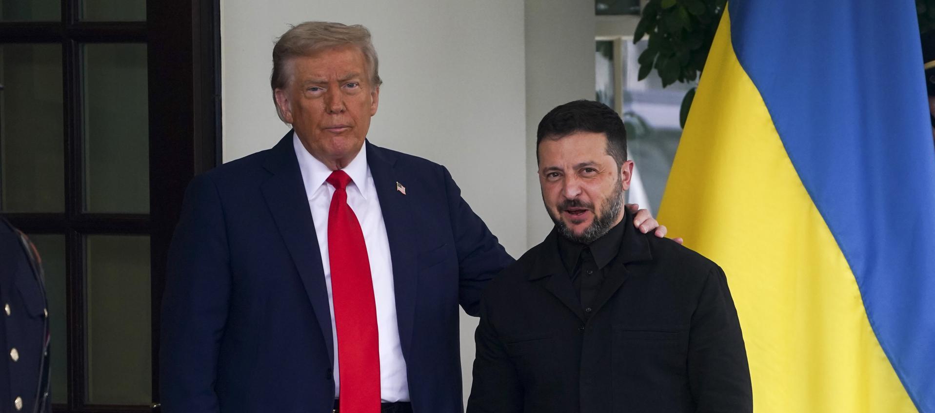 El presidente estadounidense, Donald Trump y su homólogo ucraniano, Volodimir Zelenski.