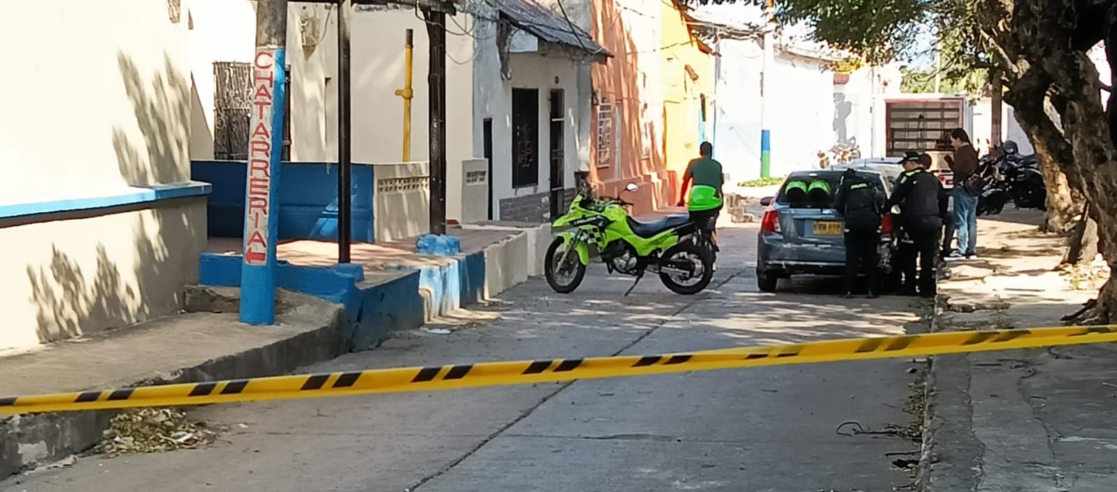 Lugar del atentado a bala. 