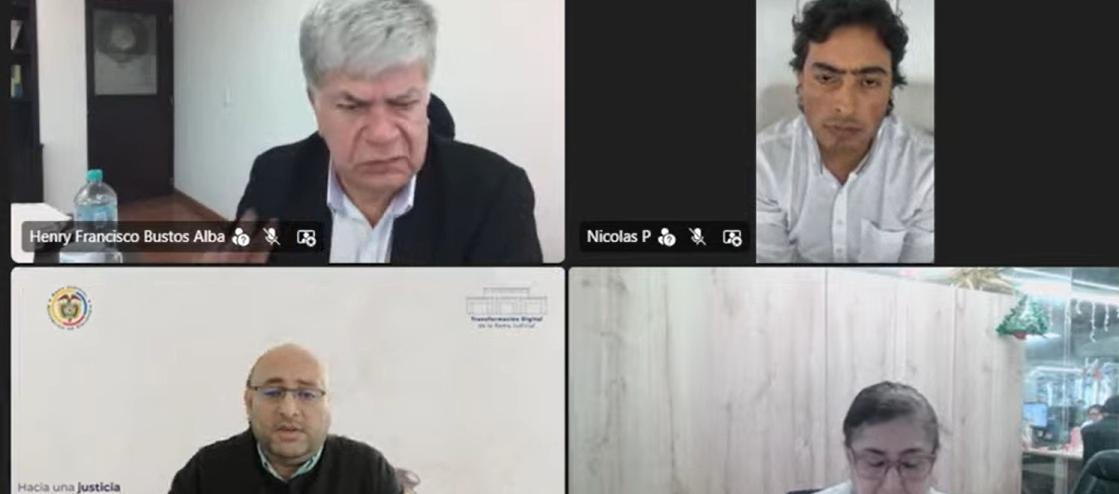Imagen de la audiencia de Nicolás Petro.