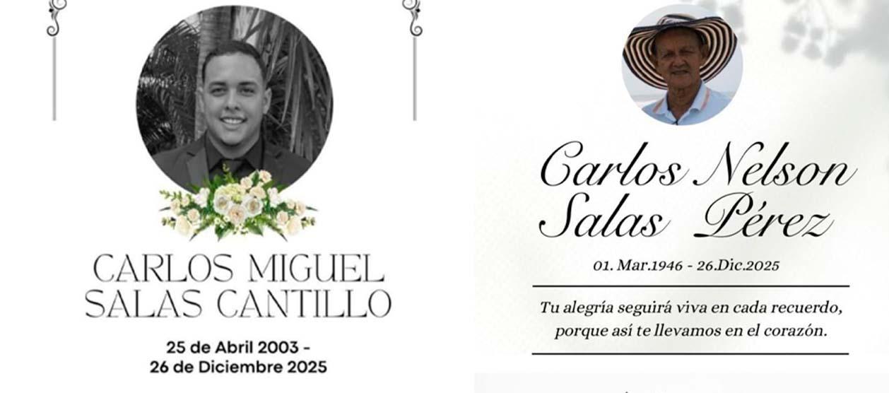 Carlos Salas junto su abuelo