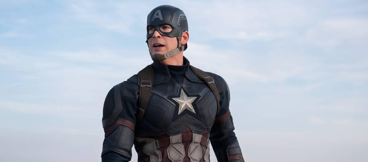 Chris Evans como Capitán América.