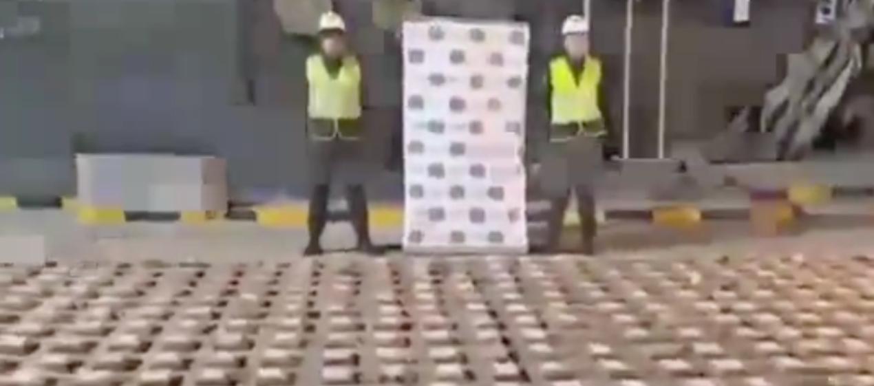 La cocaína incautada por la Policía en Cartagena. 