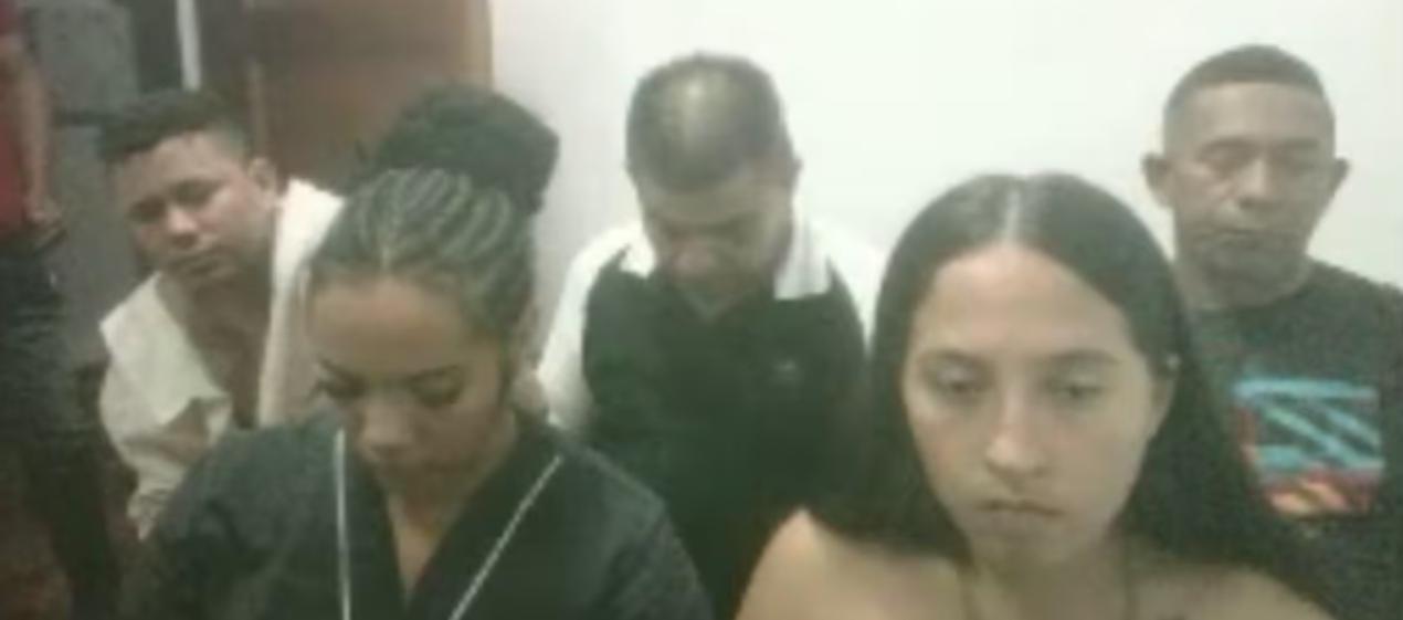 Cuatro de los cinco capturados durante la audiencia de legalización de captura. 