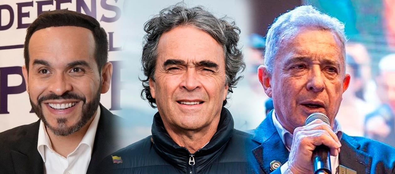 Abelardo De La Espriella, Sergio Fajardo y Álvaro Uribe Vélez.