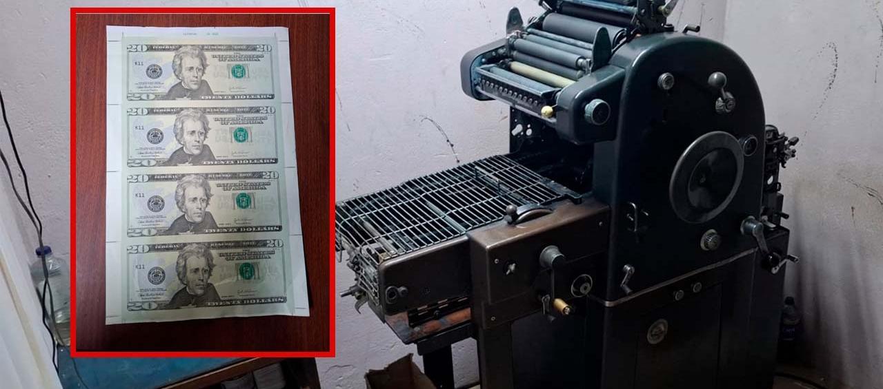 Fábrica de dólares falsos desmantelada. 