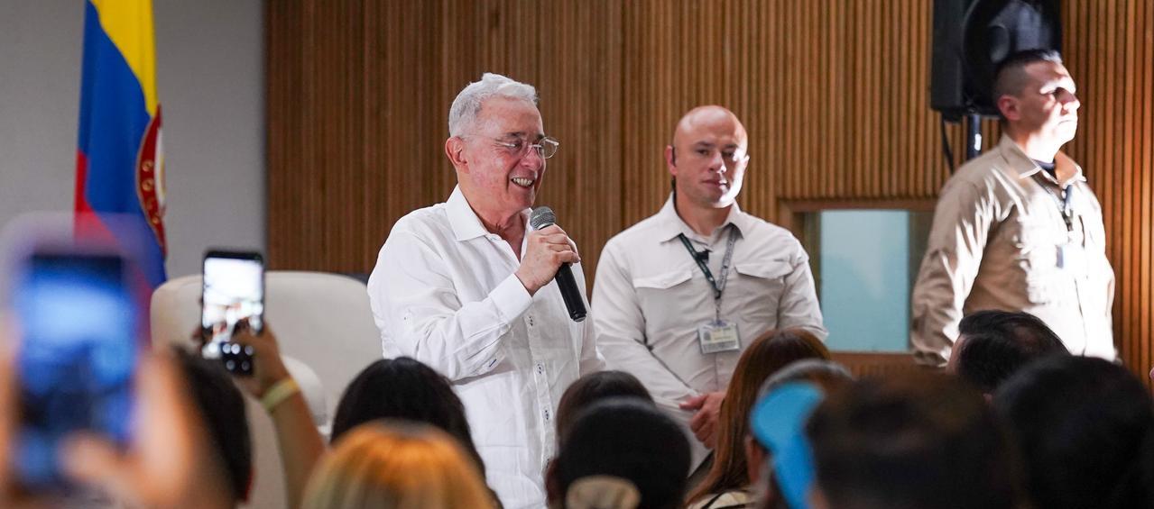 El expresidente Álvaro Uribe en Barranquilla.